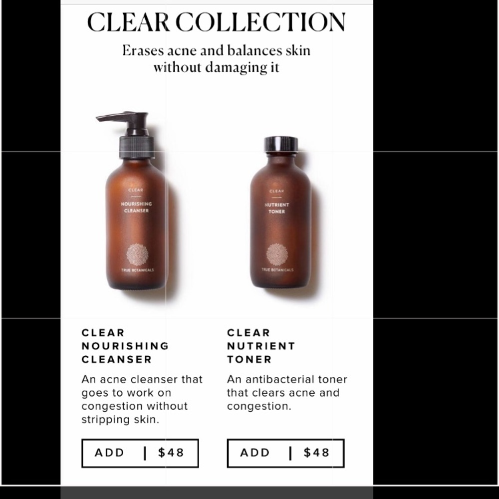 True botanicals clear collection